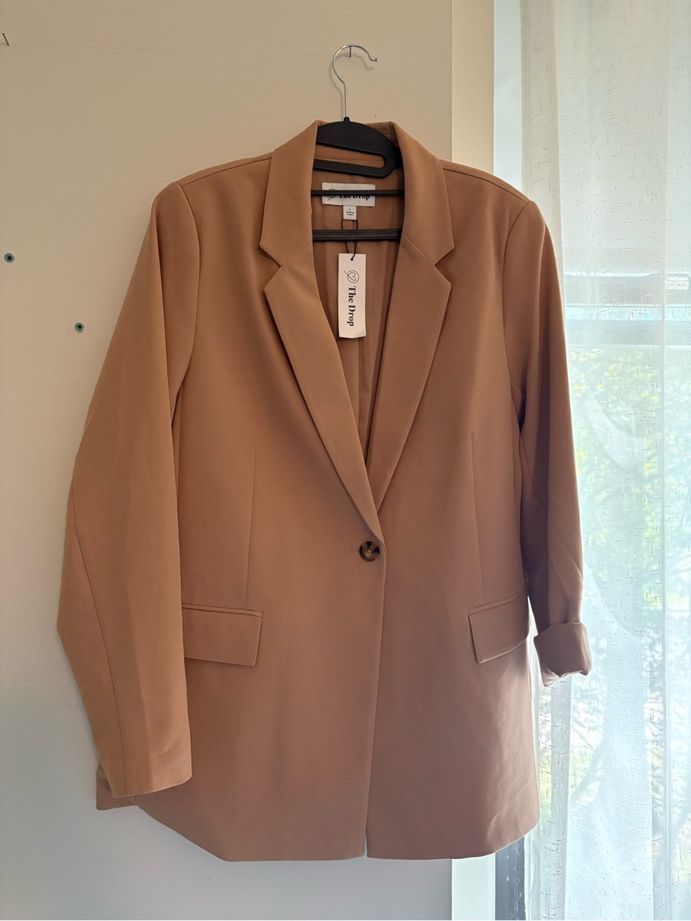 Women's Oversized Single-Button Blazer Jacket